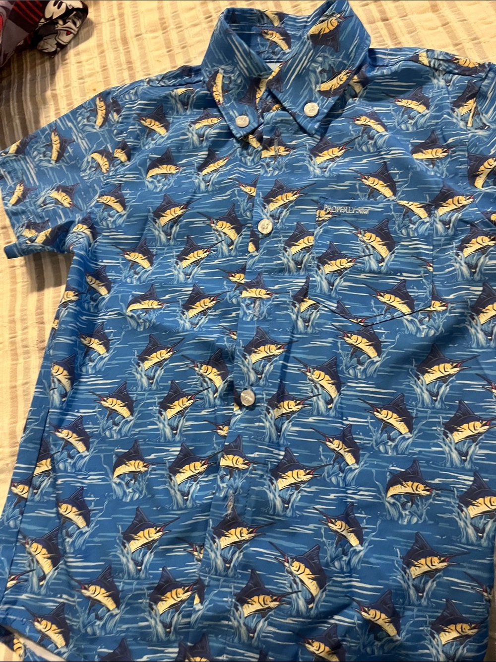 NWOT Boys size 4 Properly Tied Short Sleeve Button Down